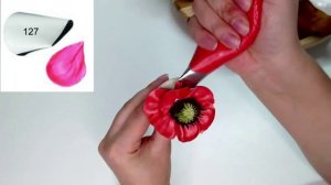 Оформление кулича кремовыми маками из Белково Заварного Крема Танинторт