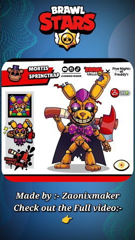 Five Nights At Freddy's Skin Ideas Brawl Stars Collab Concept #brawlstars @zaonixmaker