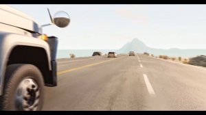 BeamNG Drive - Машины против разъяренного бронированного грузовика