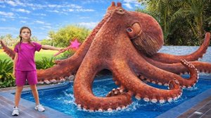 Игрушки детей превращаются в гигантских животных 🐙 | Челлендж для детей