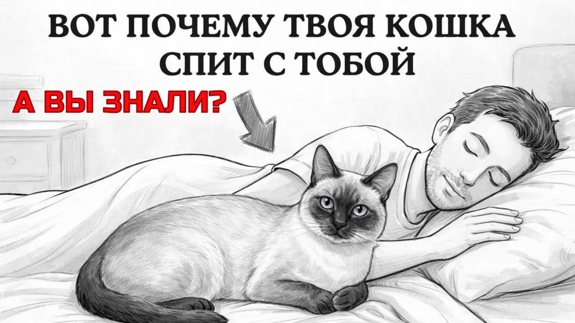 Если Ваша Кошка Спит с Вами Каждую Ночь, ВОТ ЧТО ЭТО ЗНАЧИТ!