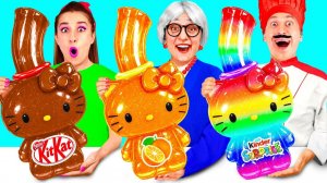 Кулинарный Челлендж# Я против Бабушки # Удивительные Лайфхаки с Едой от TeamTeen Challenge