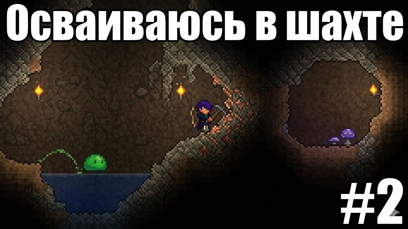 Копаюсь в шахте. Прохождение за стрелка. Terraria Pt.2
