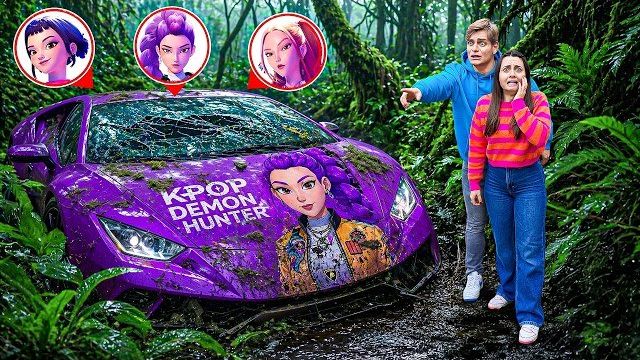 ДЭН И РОБИ Нашли Настоящую Машину K-POP Охотниц🏎️Нашли Секретные Улики в Лесу Челлендж🌲СБОРНИК💥🎯 смотреть онлайн