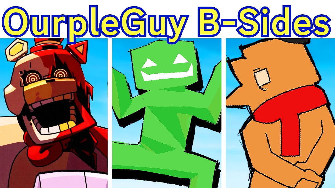 FNF: Ourple Guy B-Sides — Секретная катсцена и экран Game Over! Битва против Bourple Guy (FNAF)