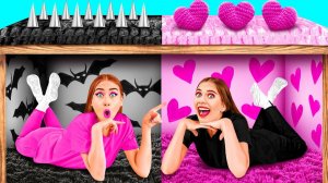 Секретный домик под кроватью # Богатая vs Бедная Сумасшедший челлендж от TeenTeam Challenge