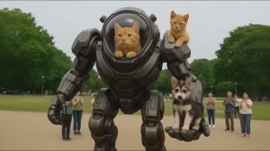Игрушку котенка высмеяли, но Мама-кошка создает огромного робота и спасает Хаски. Мультики для детей