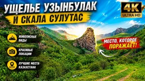 Скрытая красота Казахстана! Ущелье Узынбулак и скала Сулутас.