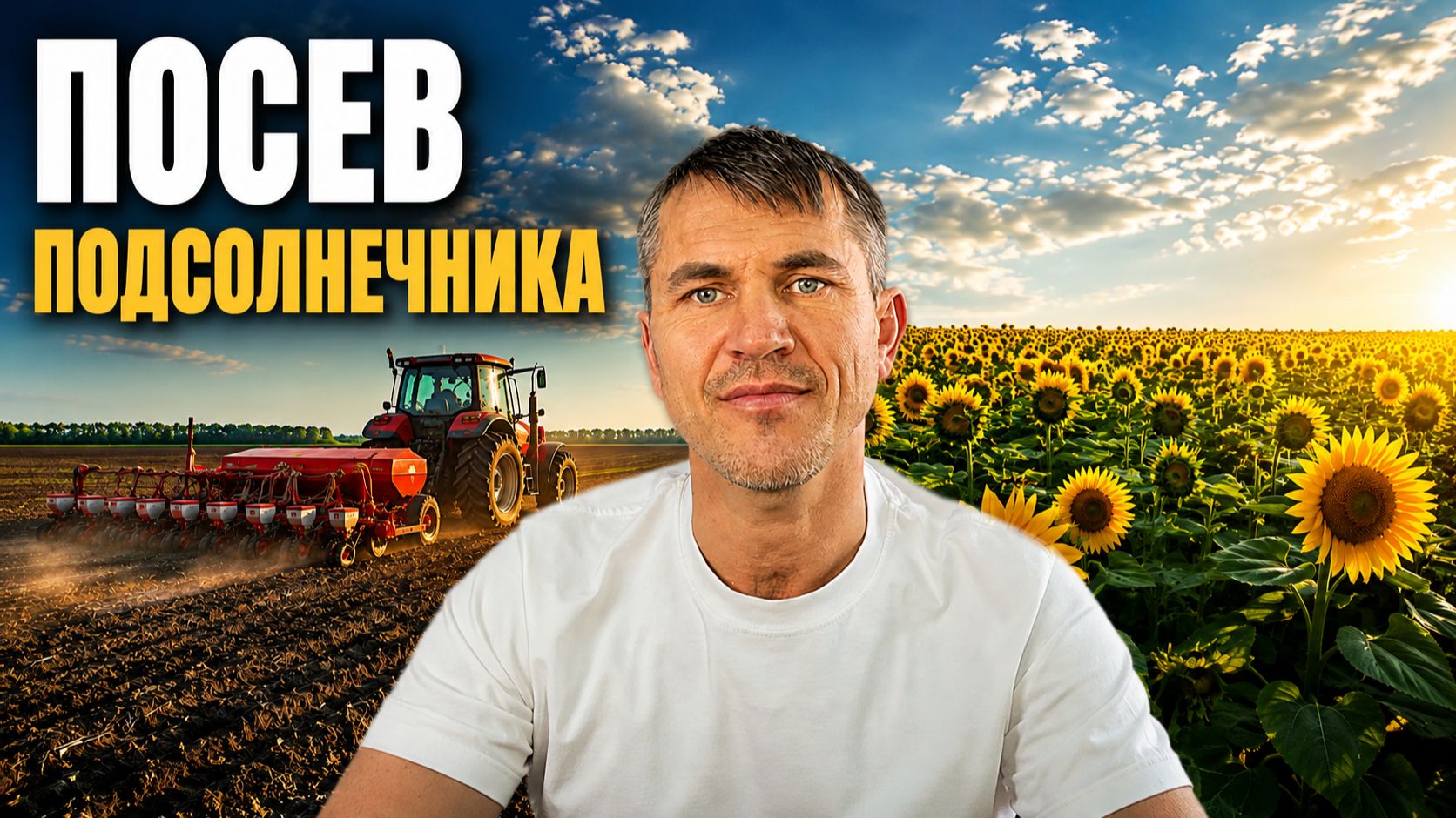 Посев подсолнечника. Поле №2. 100 Га.  13 мая 2026 года