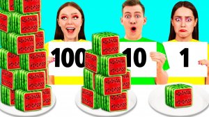 100 Слоев Еды Челлендж # Вкусные Кухонные Лайфхаки от 4Teen Challenge