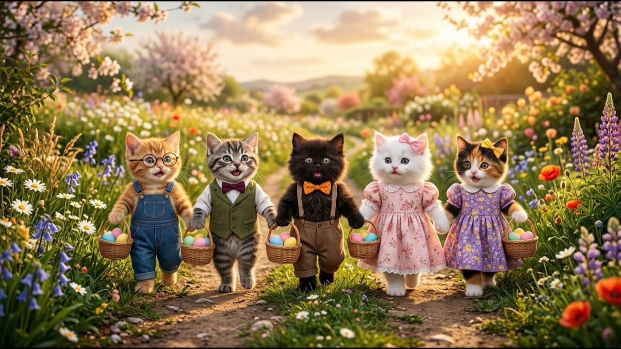 🐣🌸 «Нажми и охотись с Эдгаром. Самый сладкий пасхальный сюрприз!» 🍬🐱