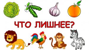 Игра для логического мышления для детей Что лишнее/Развивающие мультики