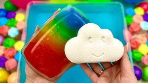 Очень залипательное ASMR видео 🌈 бомбочка для ванны в воде ☁️ слайм и потрескивание глины 🌈 раздав