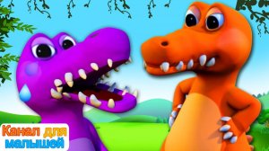 Пять маленьких крокодилов # Песня динозавров # стишки для детей # All Babies Channel