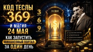 Код Теслы 369 и магия 24 мая. Как запустить финансовый поток за 1 день.