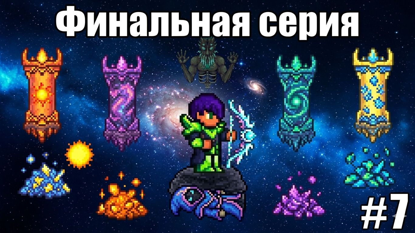 Финальная серия. Прохождение за стрелка. Terraria Pt.7