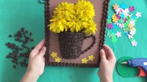 Картина из КОФЕЙНЫХ ЗЁРЕН! Поделки из кофейных зёрен своими руками!
