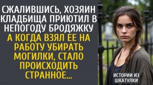 Истории из жизни Хозяин кладбища приютил в непогоду бродяжку… А когда взял ее на работу, стало…