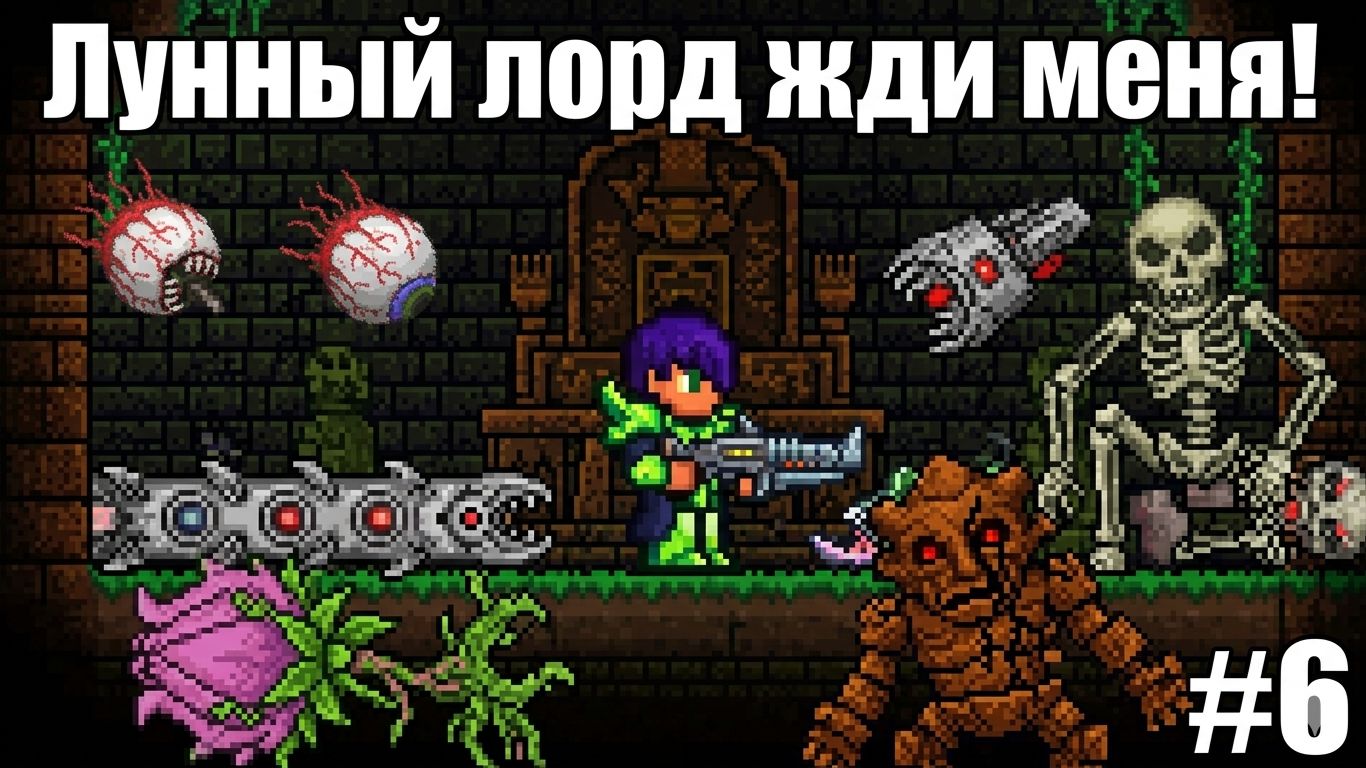 Механики, Плантера, Голем. Скоро финал... Прохождение за стрелка. Terraria Pt.6