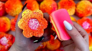 ASMR мыльные шарики и пенопластовые коробочки 💛🧡💕 сода 💛🧡💕 нарезка мыла 😴