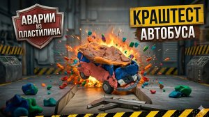 Краштест пластилинового автобуса