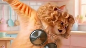 Танцующий рыжий котик