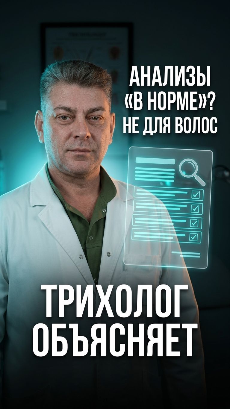 🔍 Почему волосы выпадают при «нормальных» анализах?