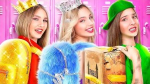 БОГАТАЯ vs БЕДНАЯ vs ГИГА БОГАТАЯ! 💎 Дорогие vs Дешевые Лайфхаки в Колледже! 🏫 ТИМ ТИН 💥🍟