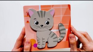 Собираем КОТИКА 🐱 | Учим части тела животных | Развивающее видео для детей
