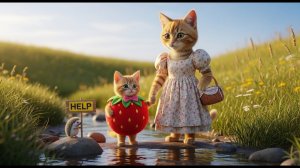 Мама-кошка наблюдает — первый смелый момент маленького котенка #mamacat #cat @curlytalesdigital