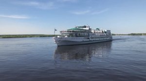 т/х А.С.ПОПОВ перед Городецкими шлюзами