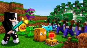 Обзор мода Plants Vs Zombies в Майнкрафте