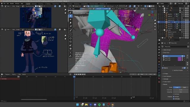 Coloso - A To Z Of NPR Animation In Blender 23-4. Modeling & Rigging Practice - Body 11