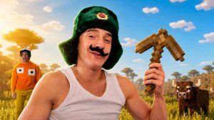 Пьяный батя играет в minecraft!