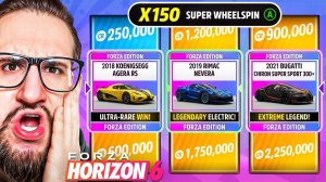 ОТКРЫЛ 150 SUPER WHEELSPIN В FORZA HORIZON 6! ВЫБИЛ САМУЮ РЕДКУЮ МАШИНУ?