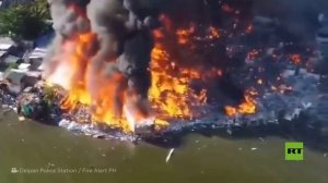حريق هائل يلتهم مجمعا سكنيا في أقدم حي صيني في العالم بالعاصمة الفلبينية