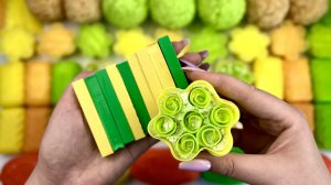 ASMR нарезка мела 💚💛 мыльные коробочки с крахмалом и глиной 💛💚 расслабляющие звуки