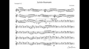 Kreisler, Fritz - Schon Rosmarin - Malcolm McNab trumpet C