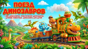 Поезд динозавров | Мир динозавров, приключения динозавров, древние животные, динозавры для детей