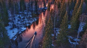 Первый лодочный выход в тайге: утки, бобры, ледяные заторы. Переправа вездехода через реку