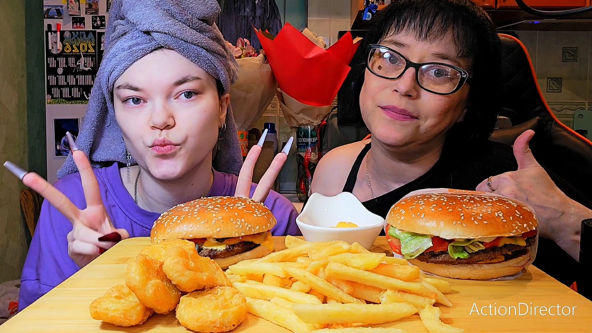 Мукбанг | Бургер Кинг.  Бургеры,Наггетсы,Картошка фри 🍟 | Обжор Асмр