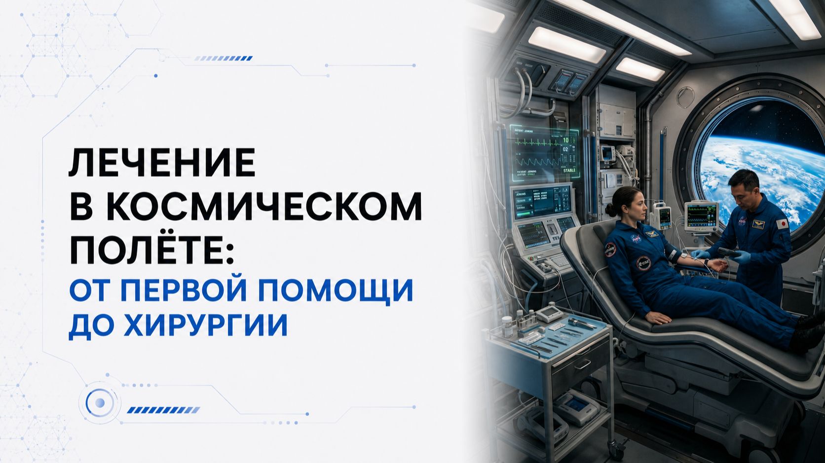 Лекция 13 | Лечение в космическом полёте: от первой помощи до хирургии | Космическая медицина