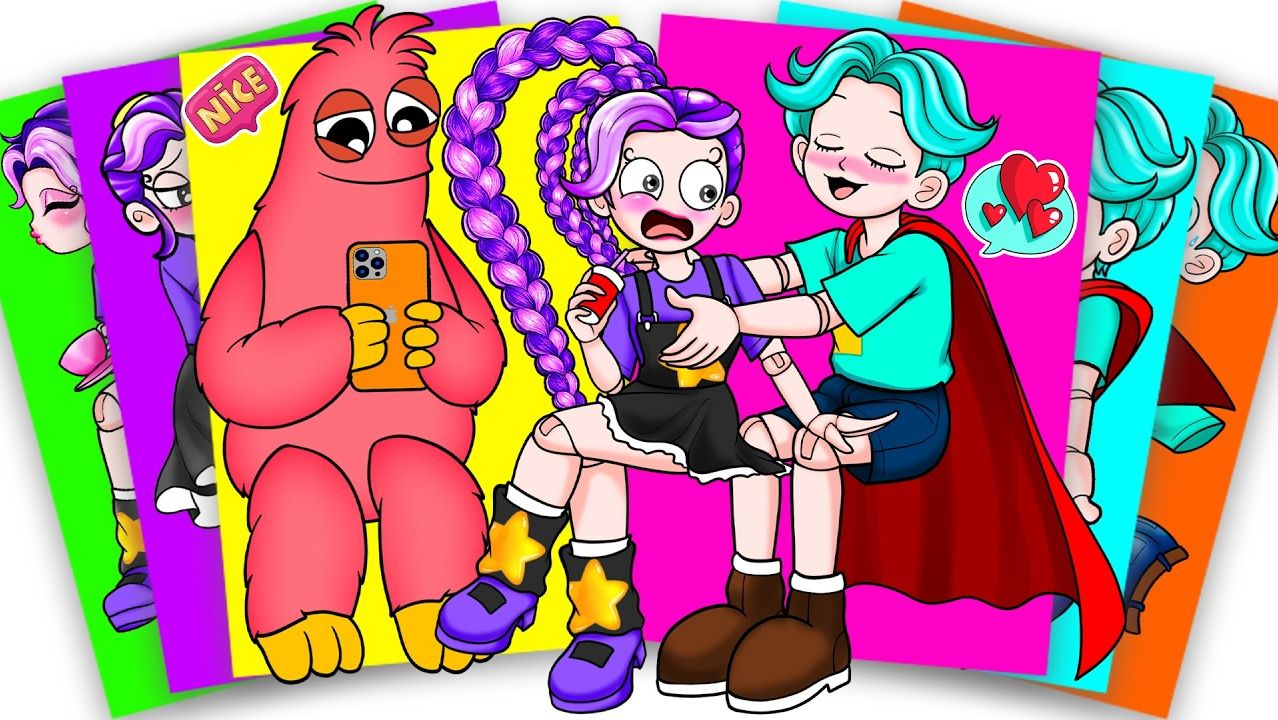 Лили Лавбрейдс и Рори в реальной жизни — Poppy Playtime 5 Стикербук своими руками смотреть онлайн