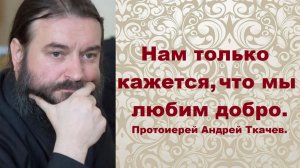 Нам только кажется, что мы любим добро. Протоиерей Андрей Ткачев.
