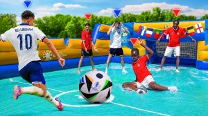 ДЕТСКИЙ ФУТБОЛЬНЫЙ МАТЧ SLIP N SLIDE!!