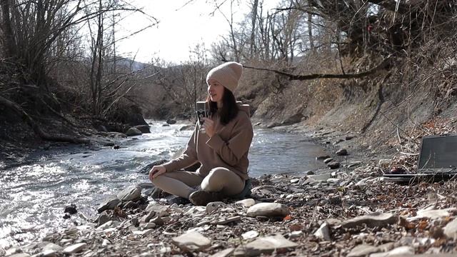 Медитация для глубокого расслабления🍂ASMR звуки воды и природы ~ Живая медитация у реки
