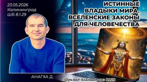 Истинные владыки мира. Вселенские законы для человечества. Анагха д. «Шримад-Бхагаватам» 8.1.29