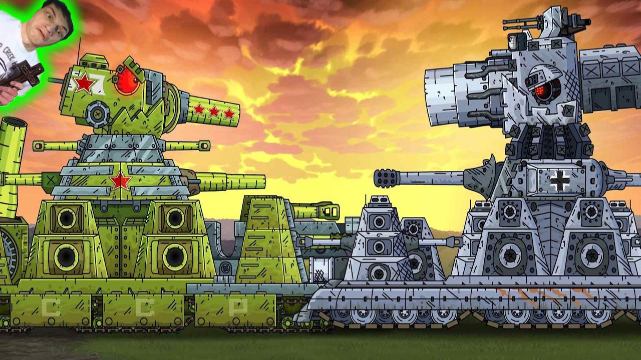 Первая встреча монстров! КВ-44 vs Карл-44 - Реакция на Геранд - Мультики про Танки Gerand Разбор ! ?