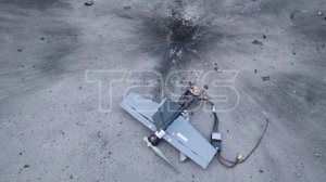 Последствия удара вражеского БПЛА по центру Луганска