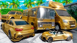 Угнал кучу золотых чит тачек у мажора в GTA 5! Битва воров в ГТА 5 Онлайн!